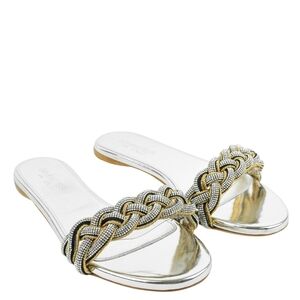 Elegant Silver and Gold Women's Sandals